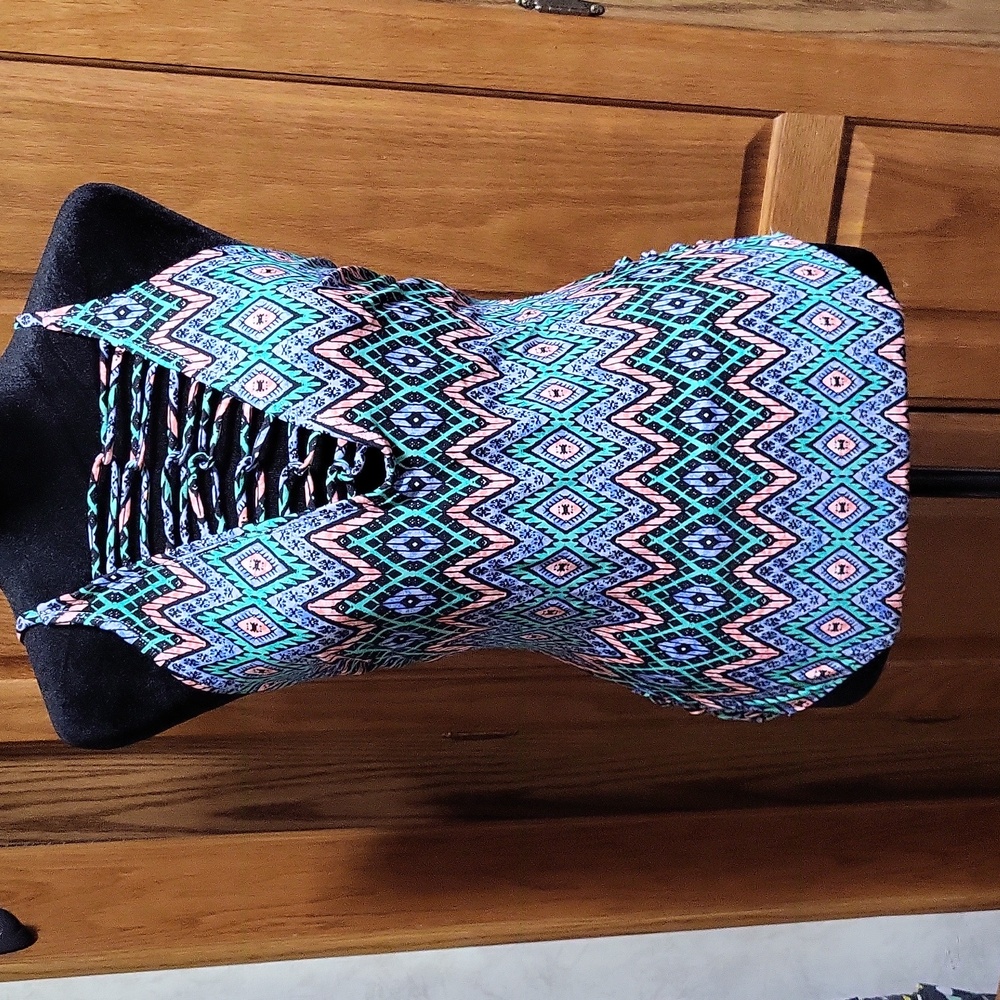NO BOUNDARIES WOMENS ONE PIECE MULTI-COLOR SWIMSUIT SIZE XL (16-18)